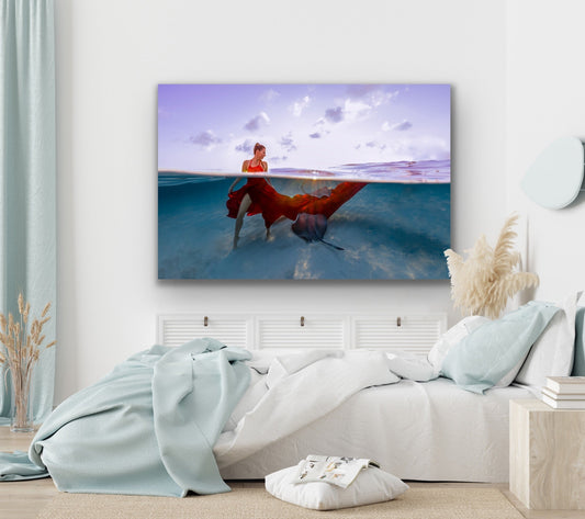 Fine art ocean photography print for beach house interior design